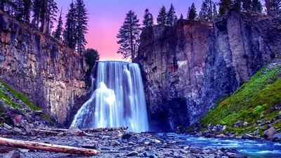 Vibrant Waterfall Wallpaper Wallpaper 4K, Nature category