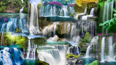 Dreamy Waterfall Wallpaper Wallpaper 4K, Nature category