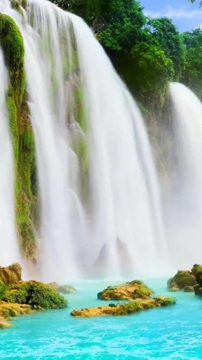 Real Waterfall Wallpaperbat Wallpaper 4K, Nature category