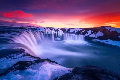 Calm Waterfall Wallpaper Nature Wallpaper 4K 1920x1282