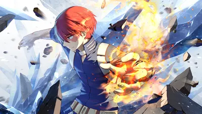 Shoto Todoroki Hero Academia Abstract Wallpaper 4K 7680x4320 Shoto, Todoroki, From, My, Hero, Academia, Unleashes, His, Fire, Ice, Powers, Vibrant, White, Ultrawide, 4k
